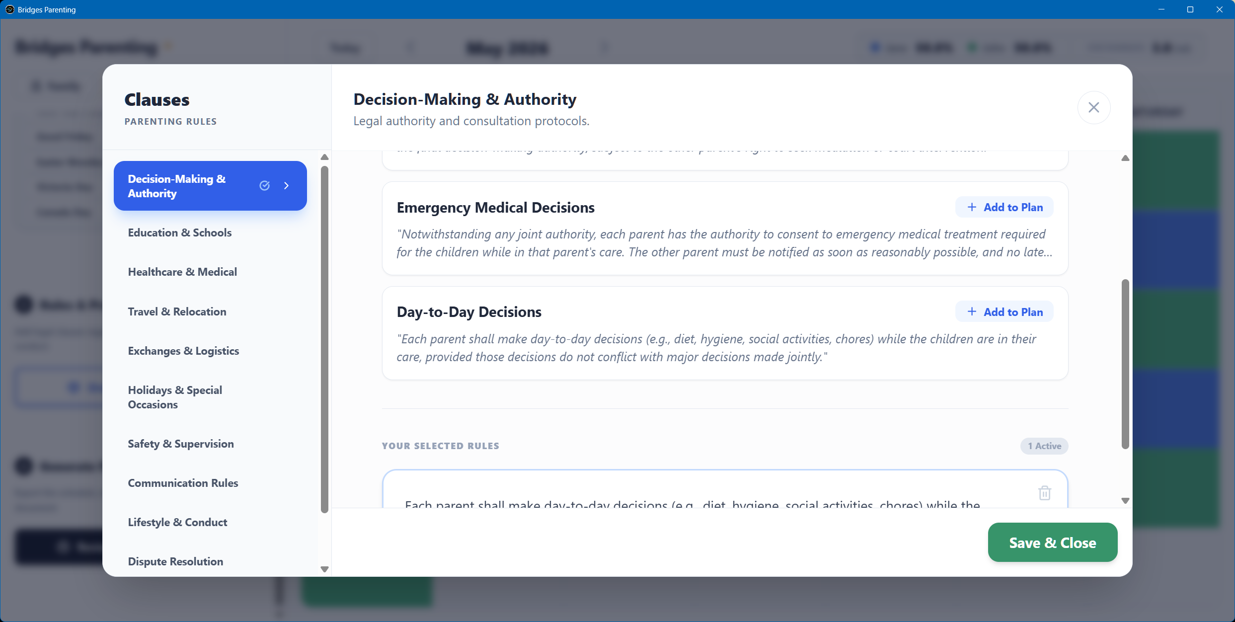 Clause Library Interface