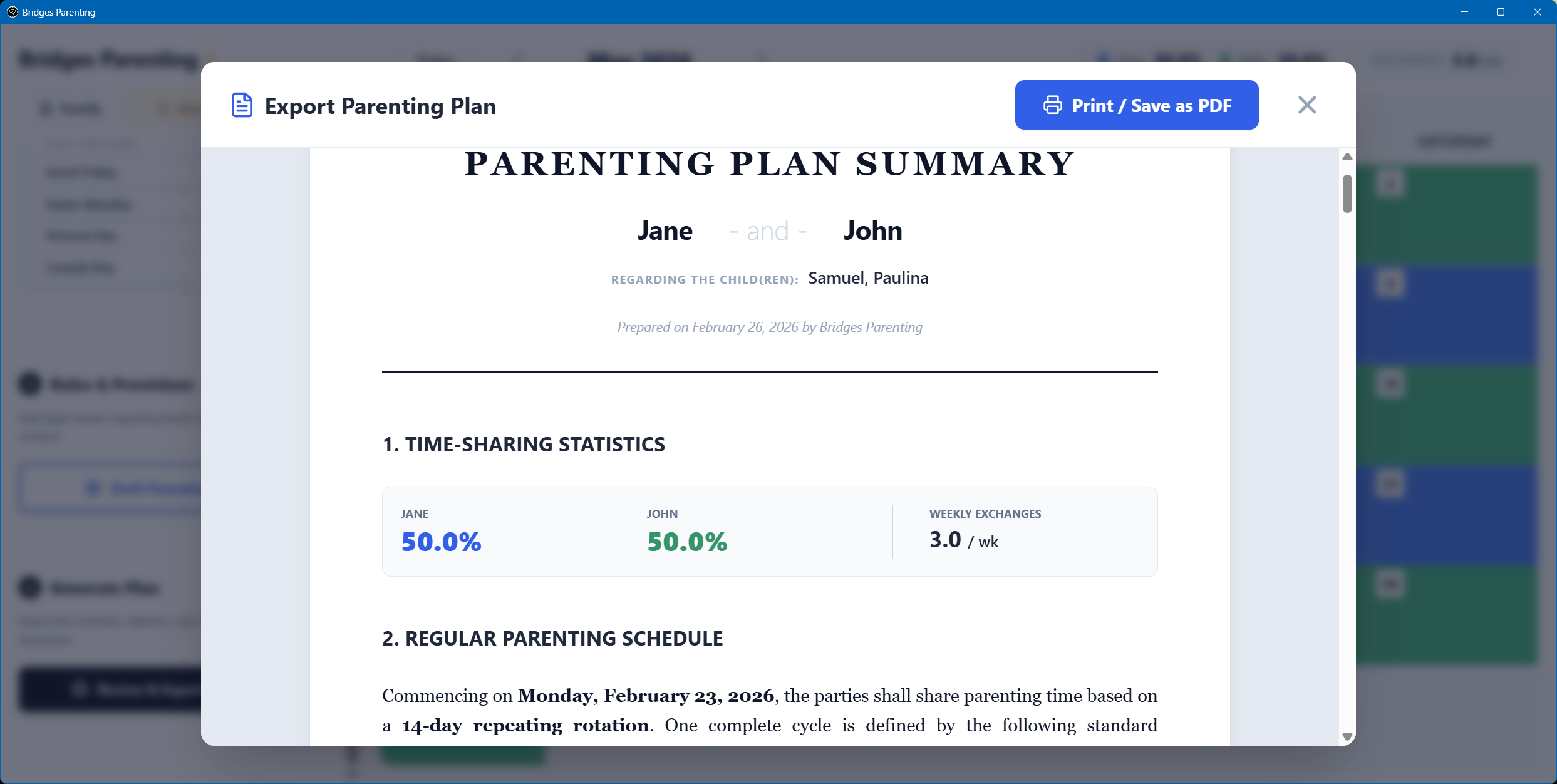 Document Export Interface
